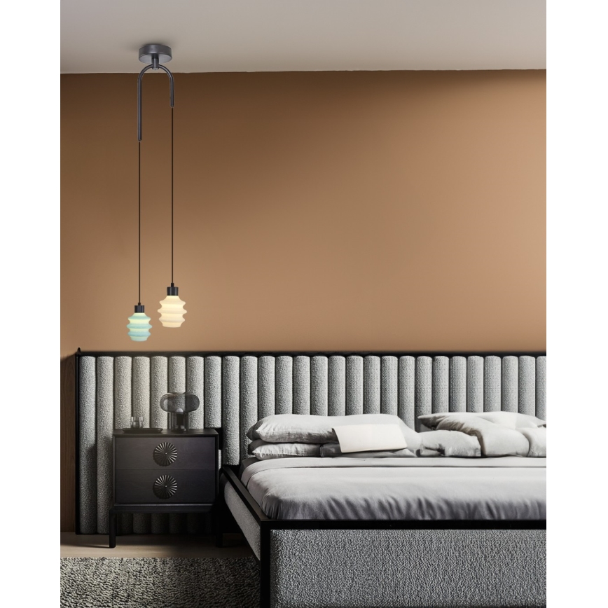 LED luster na sajli CACTUS LED/6W/230V 3000K zelena/bela