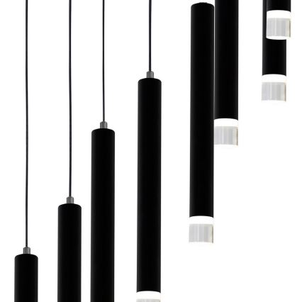LED luster na sajli CARBON 12xLED/12W/230V