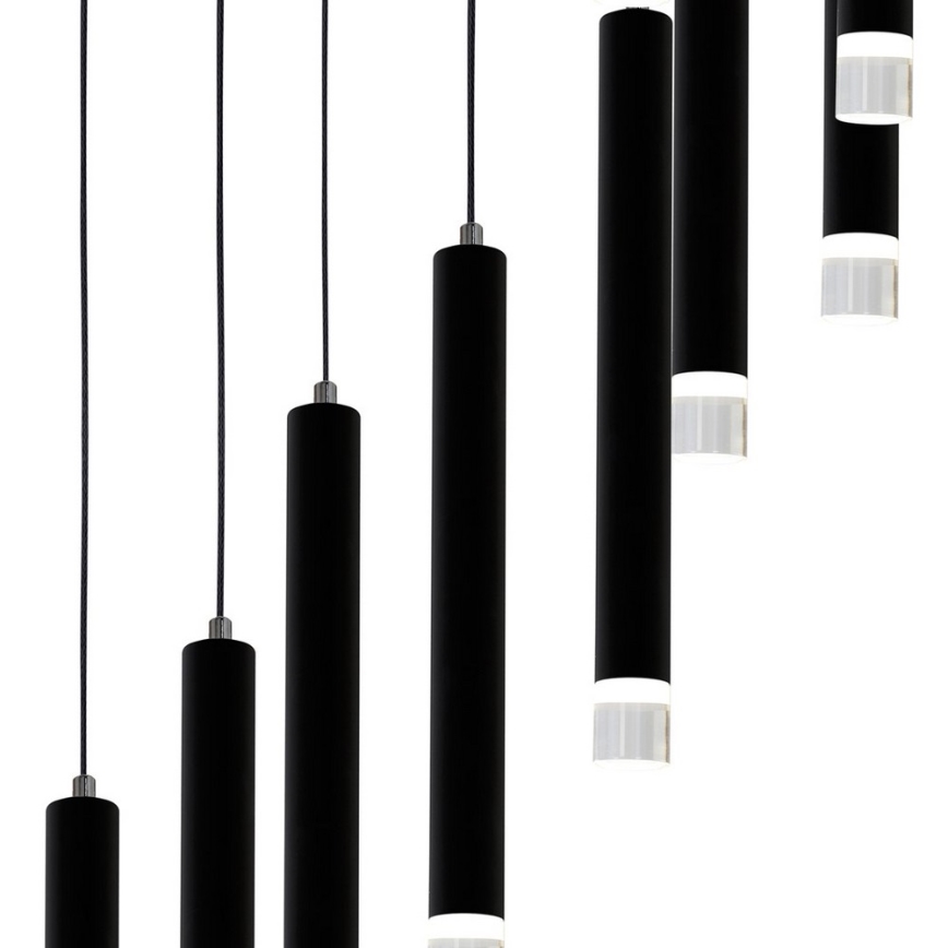 LED luster na sajli CARBON 12xLED/12W/230V