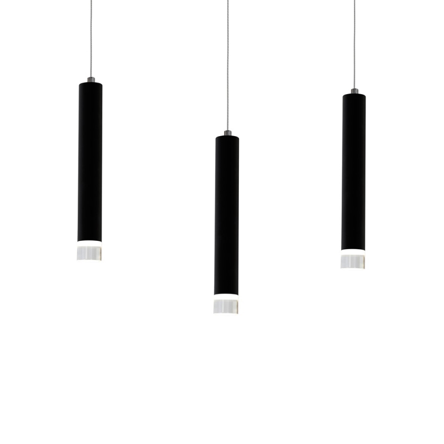 LED luster na sajli CARBON 3xLED/15W/230V