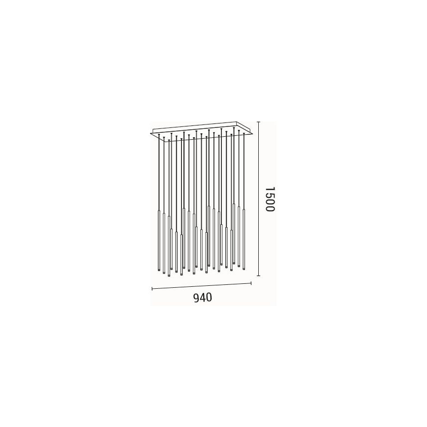 LED luster na sajli CASCADE LED/47W/230V 3000K