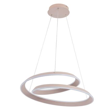 LED luster na sajli CASHMERE LED/75W/230V, prečnik 60 cm, bež