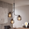 LED luster na sajli CESAR 3xE27/15W/230V crna/dimljena siva