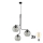 LED luster na sajli CESAR 3xE27/15W/230V crna/dimljena siva