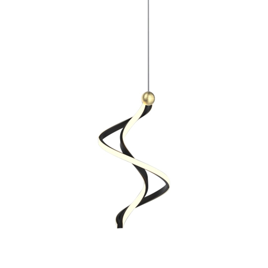 LED luster na sajli COLIA LED/19W/230V crna/zlatna