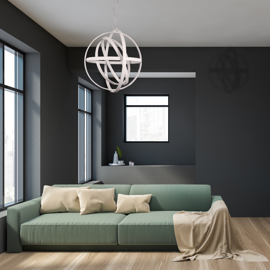 LED luster na sajli COPERNICUS LED/260W/230V bela