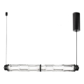 LED luster na sajli CORTE LED/18W/230V, crne boje