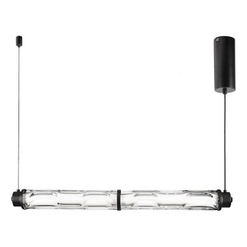 LED luster na sajli CORTE LED/18W/230V, crne boje