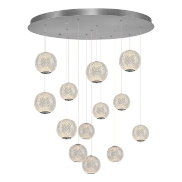 LED luster na sajli CREMONA 13xLED/5W/230V 3000K matni hrom