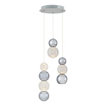 LED luster na sajli CREMONA LED/17W/230V 3000K matni hrom