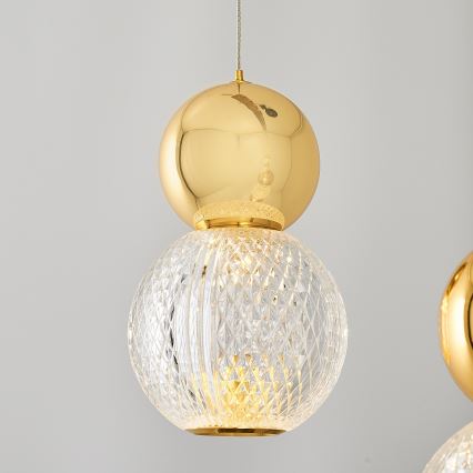 LED luster na sajli CREMONA LED/27W/230V 3000K zlatna