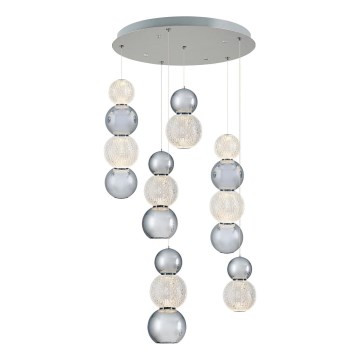 LED luster na sajli CREMONA LED/34W/230V 3000K mat hrom