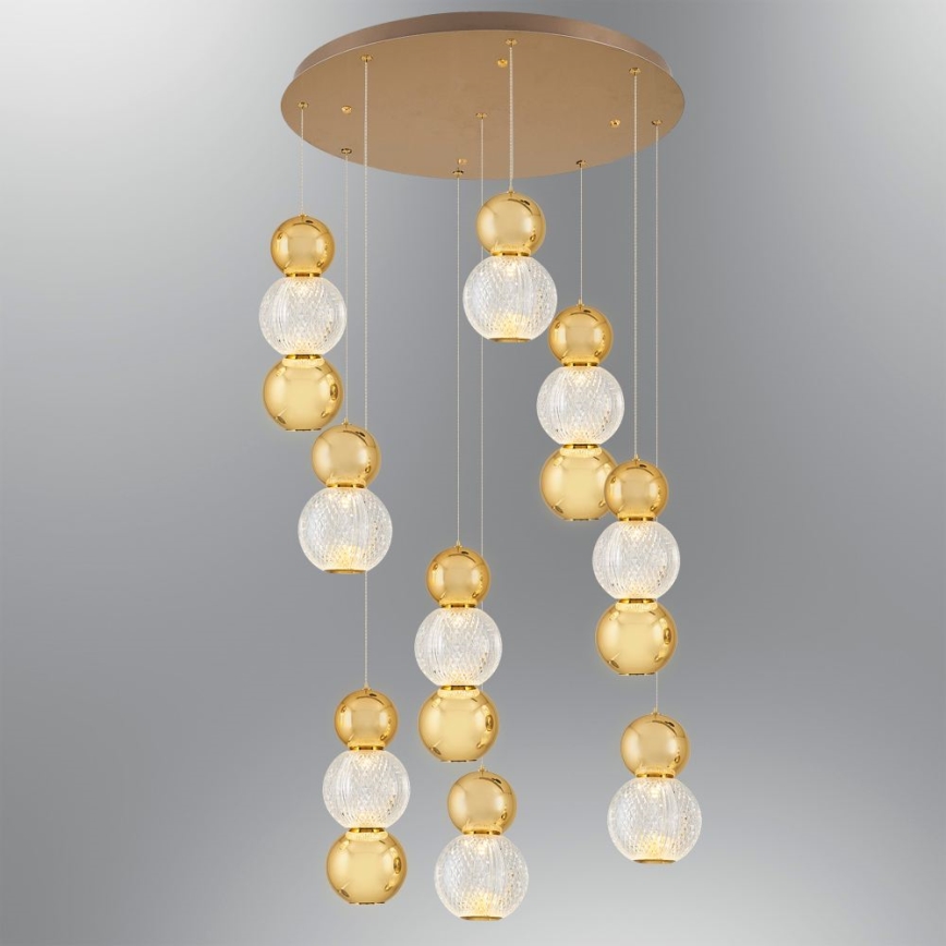 LED luster na sajli CREMONA LED/51W/230V 3000K zlatni