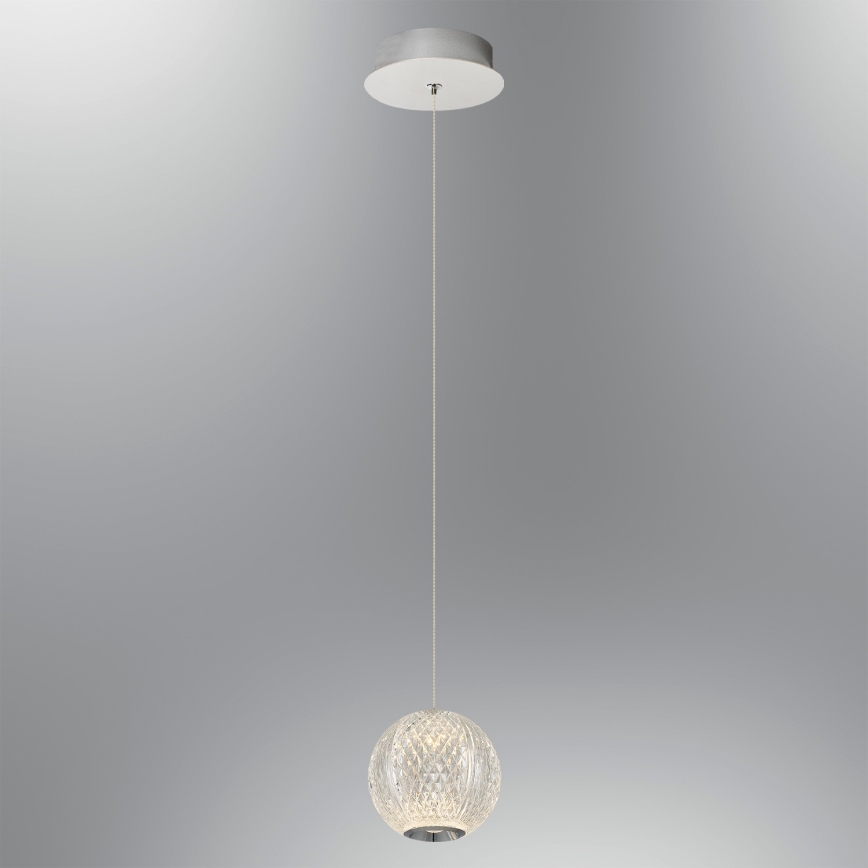 LED luster na sajli CREMONA LED/5W/230V 3000K matni hrom