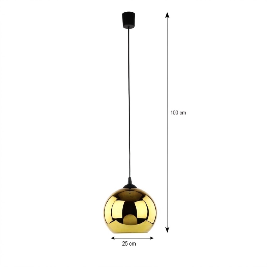 LED luster na sajli CUBUS, prečnika 25 cm, 1xE27/15W/230V