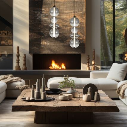 LED luster na sajli DAPHNE LED/36W/230V siva