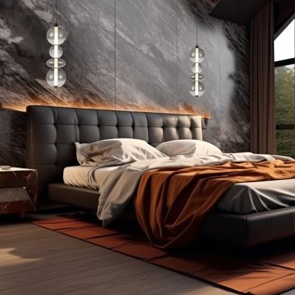 LED luster na sajli DAPHNE LED/36W/230V siva