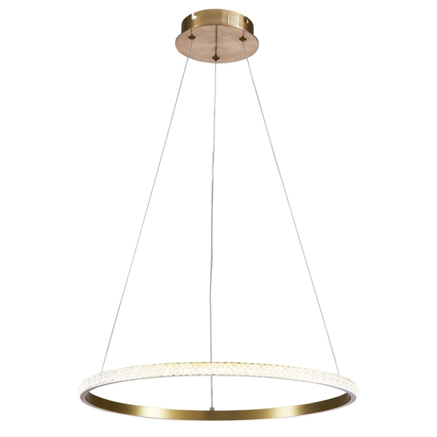 LED luster na sajli DIANA LED/25W/230V 4000K, prečnika 50 cm, zlatna