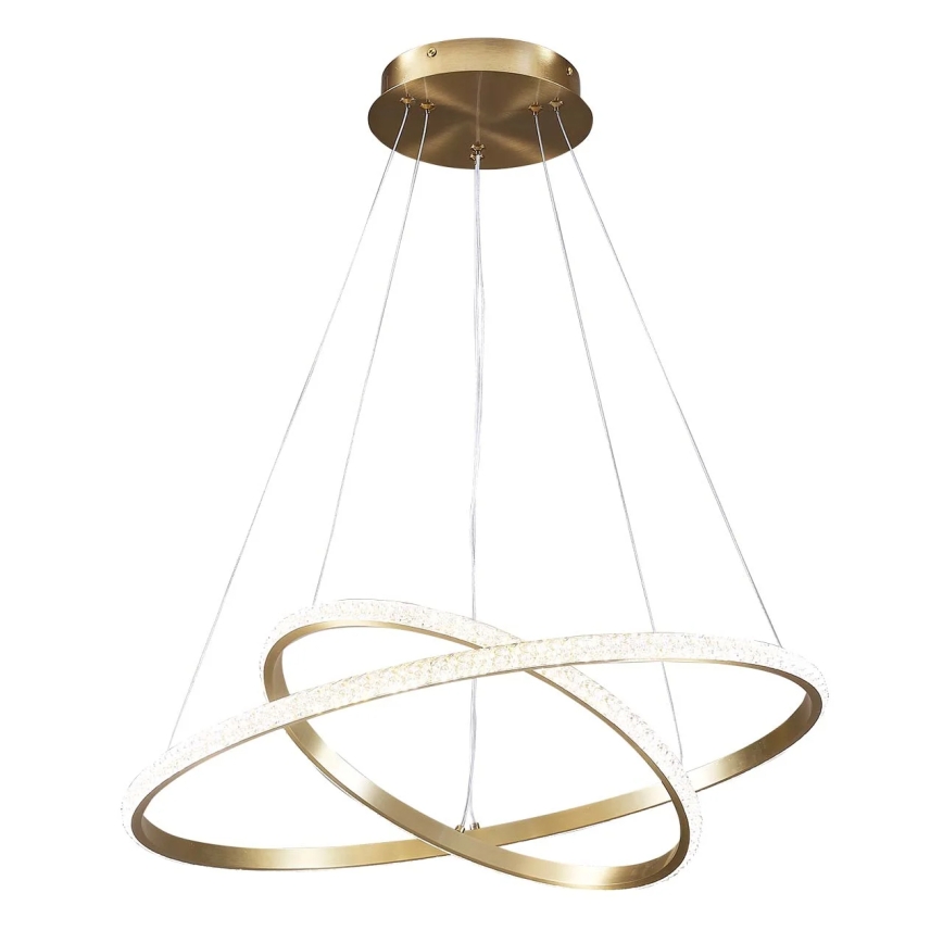 LED luster na sajli DIANA LED/44W/230V 4000K prečnik 59 cm zlatna