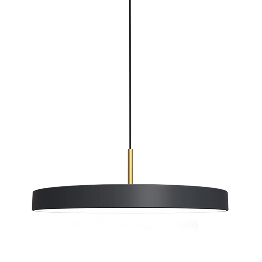 LED luster na sajli DISC LED/38W/230V, prečnik 45 cm, crna