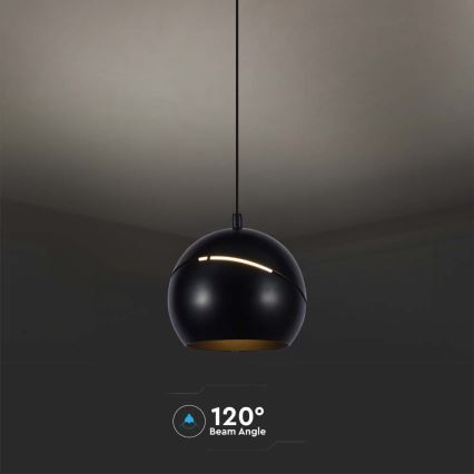 LED luster na sajli, dodirni LED/8,5W/230V 3000K crna