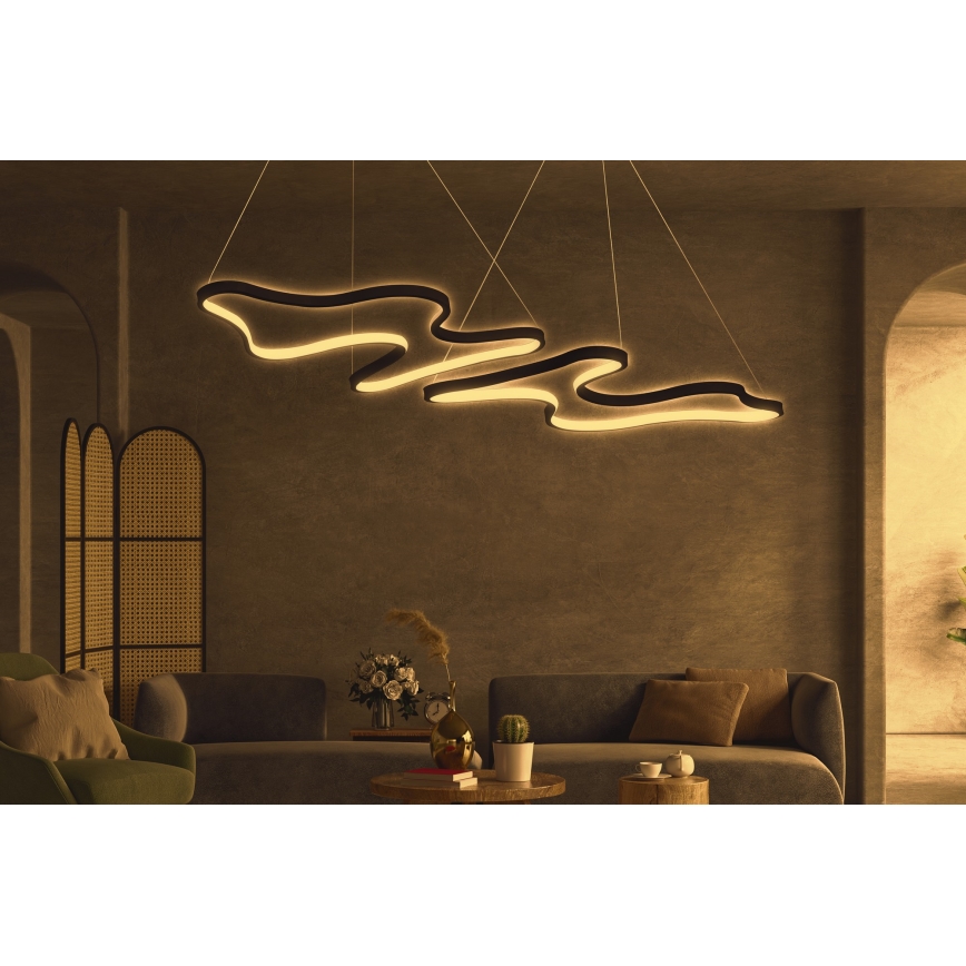 LED luster na sajli DUPLE ARTISAN LED/80W/230V 4000K crna