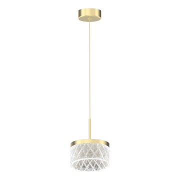 LED luster na sajli ELEGANCE LED/9W/230V, prečnik 15 cm, zlatni