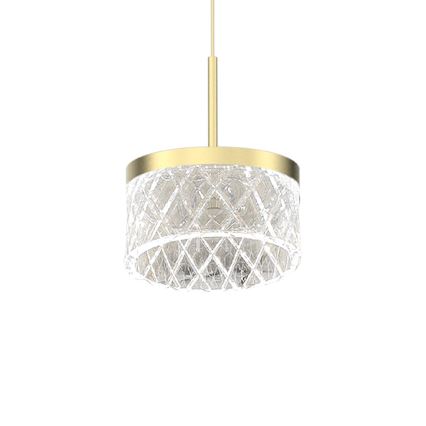 LED luster na sajli ELEGANCE LED/9W/230V, prečnik 15 cm, zlatni