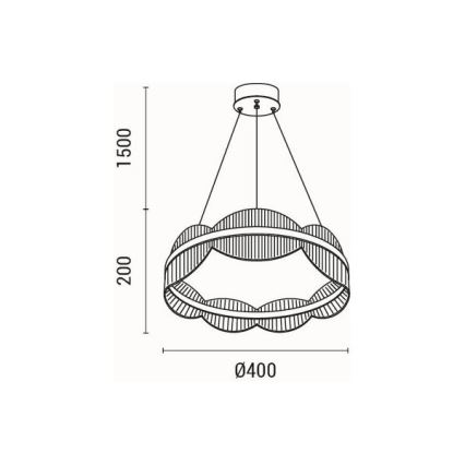 LED luster na sajli FIRENZE LED/48W/230V 3000K prečnik 40 cm