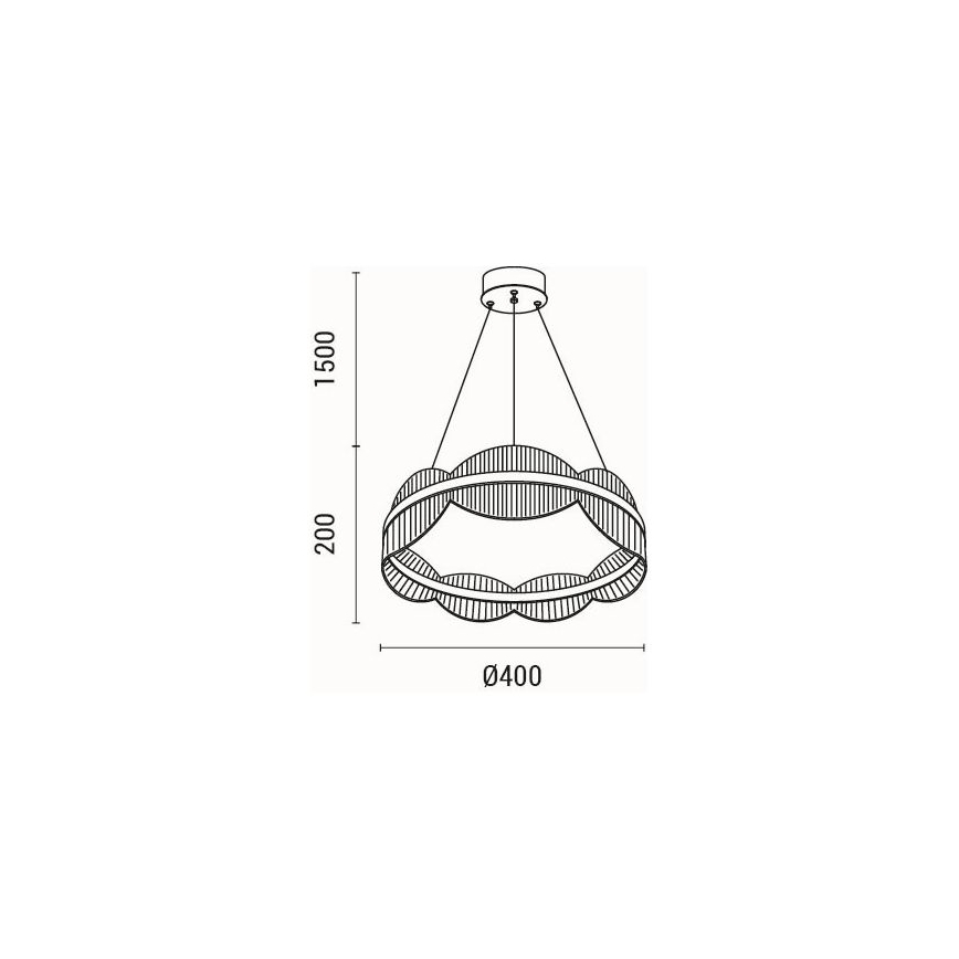 LED luster na sajli FIRENZE LED/48W/230V 3000K prečnik 40 cm
