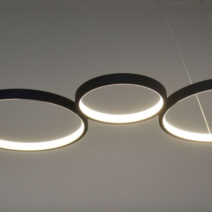 LED luster na sajli FLAMENCO LED/42W/230V 4000K crna