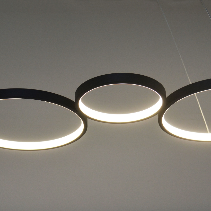 LED luster na sajli FLAMENCO LED/42W/230V 4000K crna