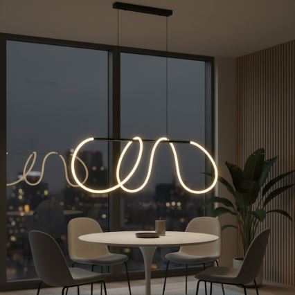 LED luster na sajli FLEXI LED/45W/230V 4000K crna