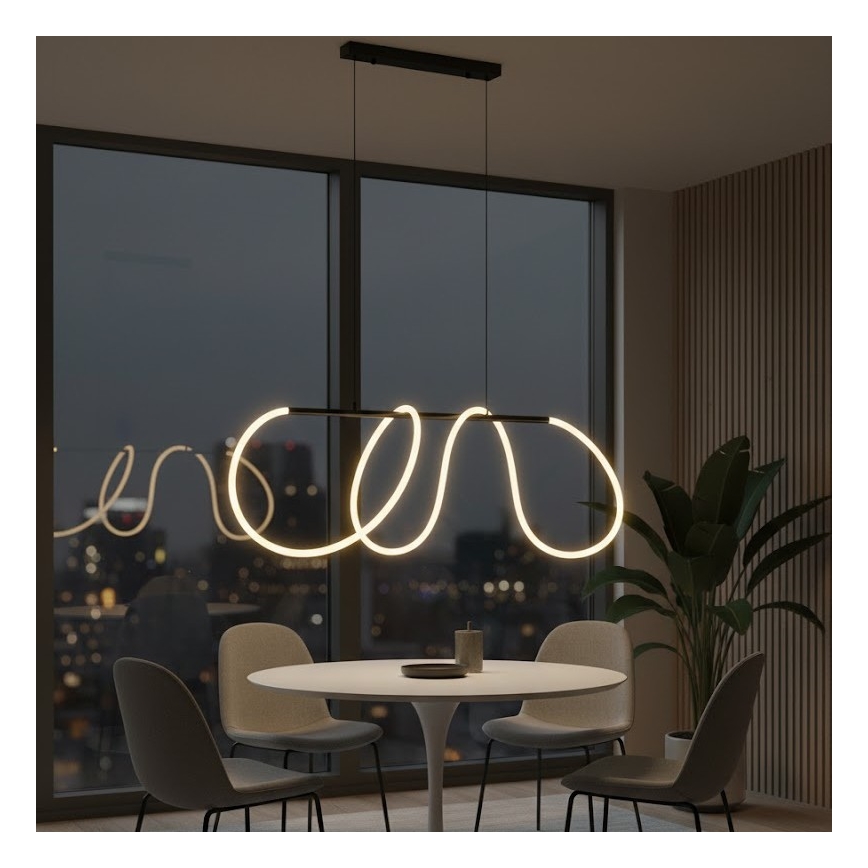 LED luster na sajli FLEXI LED/45W/230V 4000K crna