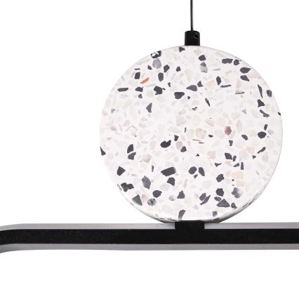 LED luster na sajli FLORENTYNA LED/48W/230V 4000K crna/bela