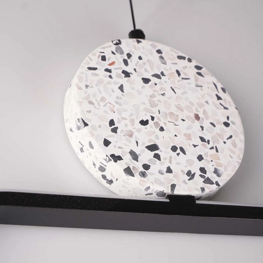 LED luster na sajli FLORENTYNA LED/48W/230V 4000K crna/bela