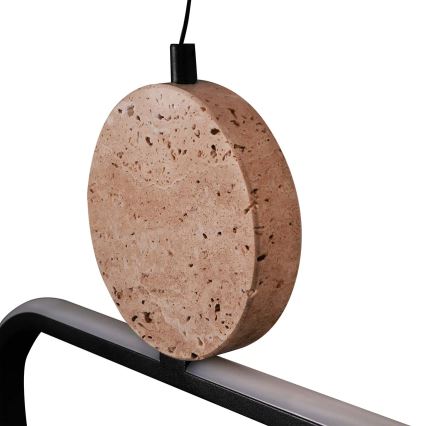LED luster na sajli FLORENTYNA LED/48W/230V 4000K crna/bež