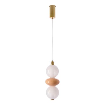 LED luster na sajli FLORES LED/12W/230V zlatna/narandžasta