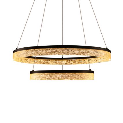 LED luster na sajli FROZI LED/38W/230V Ø 60 cm crna