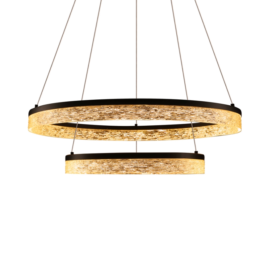 LED luster na sajli FROZI LED/38W/230V Ø 60 cm crna