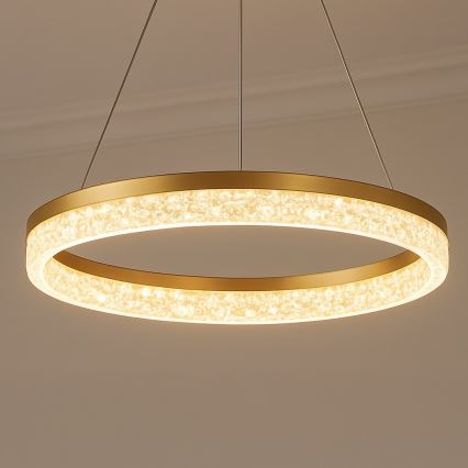 LED luster na sajli GALA LED/25W/230V prečnik 50 cm zlatna