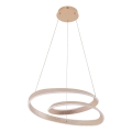 LED luster na sajli GLOW LED/75W/230V 4000K Ø 60 cm, zlatni