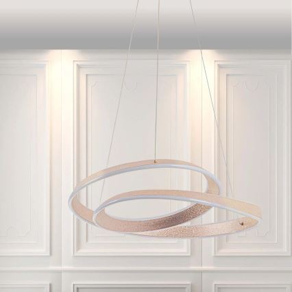 LED luster na sajli GLOW LED/75W/230V 4000K Ø 60 cm, zlatni