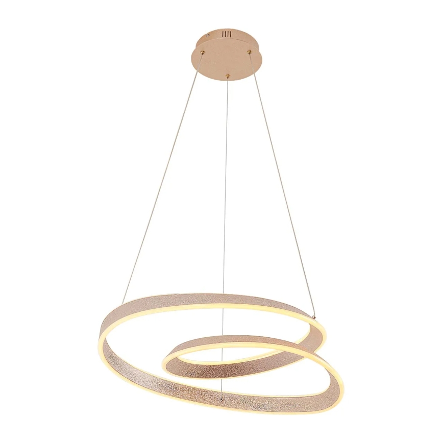 LED luster na sajli GLOW LED/75W/230V 4000K Ø 60 cm, zlatni