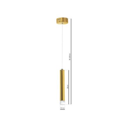 LED luster na sajli GOLDIE LED/5W/230V zlatni