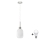 LED luster na sajli HARMA 1xE27/60W/230V prečnik 14 cm mat hrom/bela