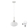 LED luster na sajli HARMA 1xE27/60W/230V Ø 25 cm mat hrom/bela