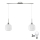 LED luster na sajli HARMA 2xE27/60W/230V mat hrom/bela