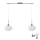 LED luster na sajli HARMA 2xE27/60W/230V mat hrom/bela