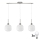 LED luster na sajli HARMA 3xE27/60W/230V mat hrom/bela